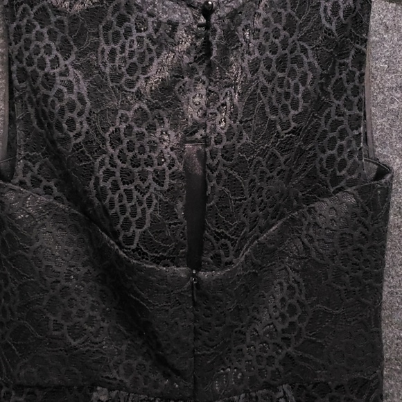 Milly black lace ruffle back sheer top dress - Picture 6 of 7